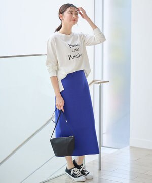  【洗濯機可/UVカット】ミラノリブニットスカート