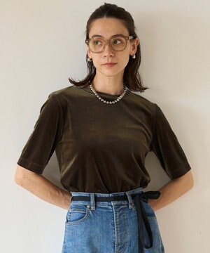  ストレッチ ベロアＴシャツ