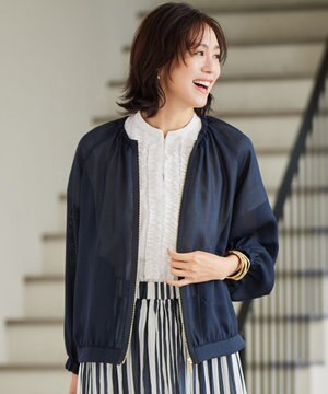  【洗える】ソフトリネンフリルディティール ブラウス