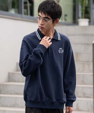  【ユニセックス着用ITEM/MLサイズ展開】モチーフロゴポロスウェット