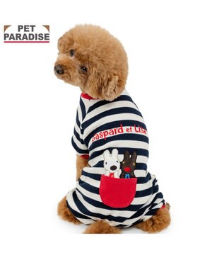   リサとガスパール ボーダー ロンパース 小型犬
