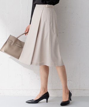  【セットアップ対応】アイアスマットストレッチ フレア スカート