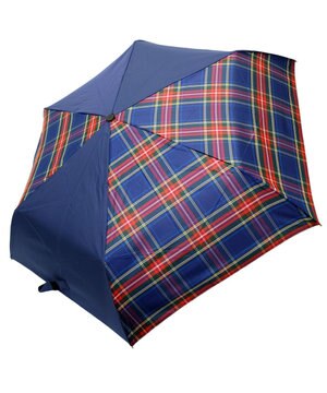  【UVカット90%以上】【数量限定】レディース向け  晴雨兼用折傘 53cm NVY-CHK T1254