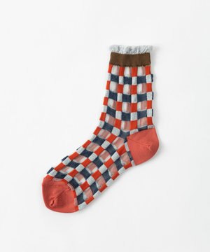  チェックラメソックス