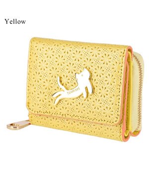 キラネコフラワー 3つ折り財布 ミニ財布