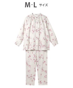  ワコール_リラックス＆スリープ パジャマ 長袖 長ズボン 綿100%(本体) レディース KDX510 /ワコール