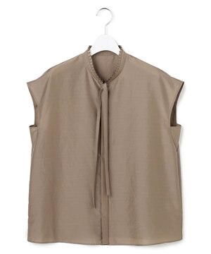  【新色追加・CLASSY.掲載】セシェシルキーローン フレンチスリーブボウタイブラウス