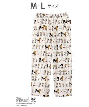 PEANUTS ボトムス 8分丈 綿100%(本体) スヌーピー レディース FOT269 /ワコール