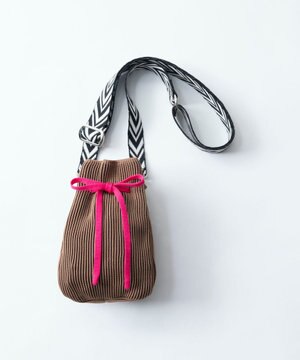  RIB POUCH BAG／リブ巾着バッグ