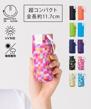  【超コンパクト/晴雨兼用】Miracle Tech(ミラクルテック) 折りたたみ傘 コンパクト モザイク