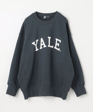 【洗える】カレッジロゴ裏毛クルーネック スウェット