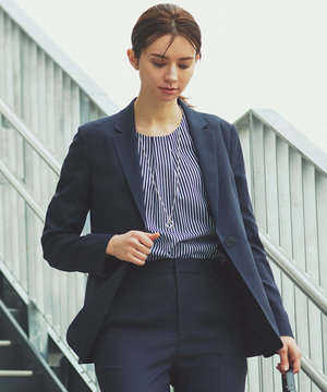  【セットアップ対応/洗える】アイアスマットストレッチ テーラード ジャケット