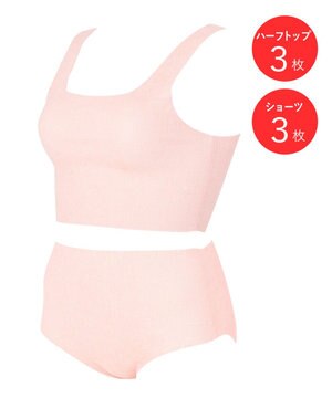  【AnyAnyインナー】使いきり下着　ハーフトップ３枚＋ショーツ３枚　伸びのよい素材でやさしくフィット　ウイング／ワコール　CW1000