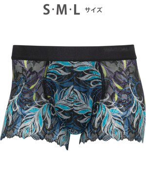  WACOAL MEN 【レースボクサー】 ボクサーパンツ フロント快適グラマラス 通気性 スカラ始末(裾部分) 前閉じ レース 下着 メンズ WT3826 /ワコールメン