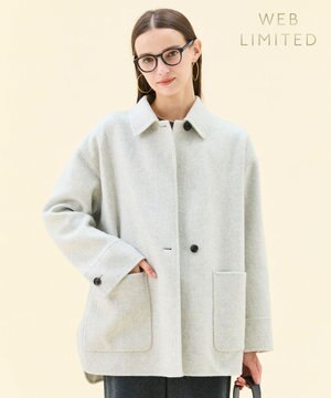  【WEB限定】PAYSON / ウールリバーオーバーサイズステンカラーコート