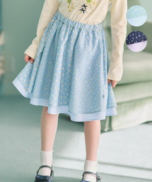  【150-160㎝】フラワーパッチワークスカート