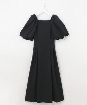  【優木まおみさんコラボ】スクエアネックパフスリーブワンピース