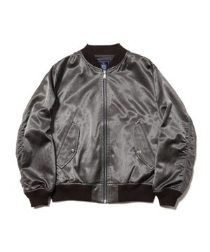  【J.PRESS ORIGINALS】Bleach Viscose Cotton Satin Flight Jacket / Japan Made
