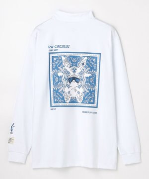 【吸水速乾 / UV遮蔽率99.9% UVカット / ストレッチ】【MEN】アニマルグラフィックロングスリーブモックT ゴルフ