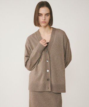  フィルムヤーンニットカーディガン