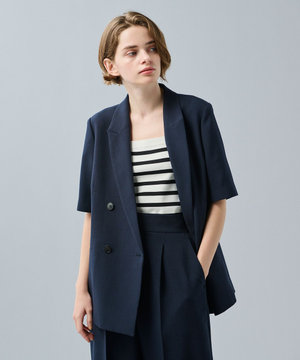 【UVカット・接触冷感】ウォッシャブルドライサップ ハーフスリーブジャケット