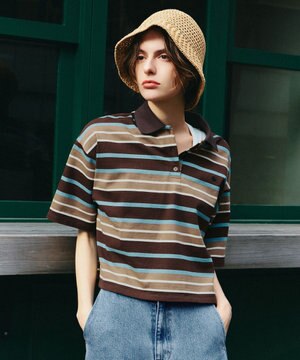  【POLO BCS別注】マルチカラー短丈ポロシャツ
