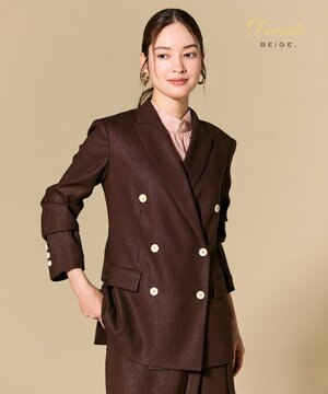  CAROLE / リネンライク ダブルジャケット