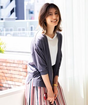 【2レングスを選べる!】コットンレーヨン セーターマシーン カーディガン