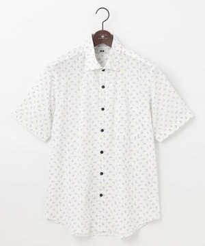  【イージーケア】 ジャージーペイズリープリントシャツ