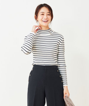 【美人百花11月号掲載】パターンMIXリブ ニット