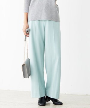 【撥水加工・洗える】TRギャバ裏起毛ワイド パンツ