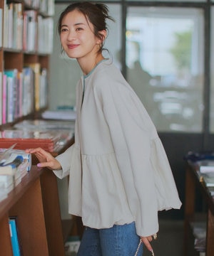 【洗える】コットンエアーバルーン ライトアウター