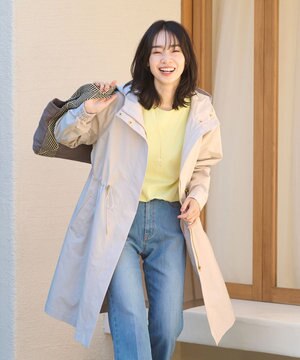  【手洗い可能】ライトフーデットコート