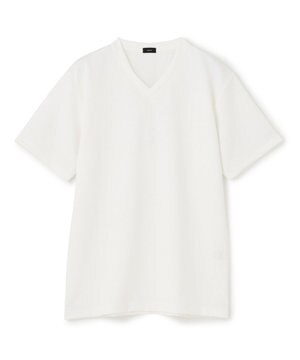  ハイゲージリネンジャージー　Vネックカットソー