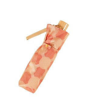  ノルディック ドットコラージュ ピンク 折りたたみ傘