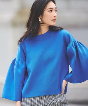  AMOSSAベルスリーブ ニット