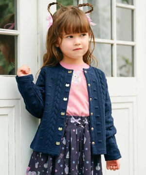  ふくれジャガードカーディガン