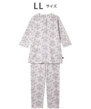  ワコール_リラックス＆スリープ パジャマ 7分袖 長袖 長ズボン 綿100%(本体) ミントン レディース NDT256 /ワコール