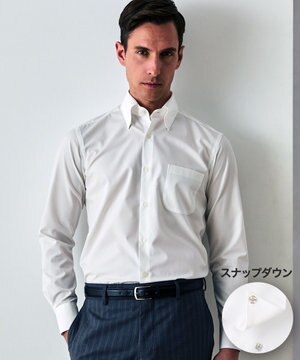  【形態安定】PREMIUMPLEATS_スナップダウン 通年ドレスシャツ(26年モデル)