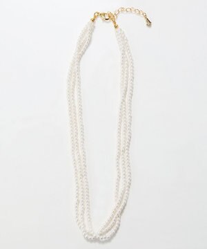  3連ビーズパールネックレス