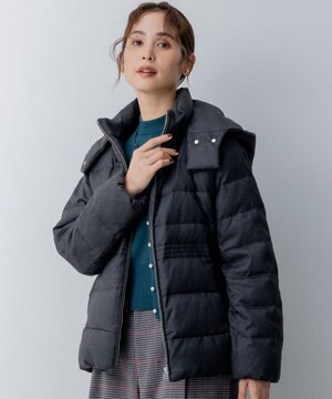  【洗える・2WAY】ライトタフタショートダウン