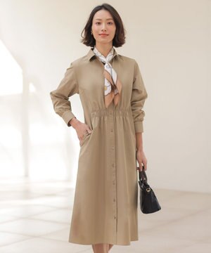  【WEB限定カラーあり】TC ライトタンブラー シャツワンピース