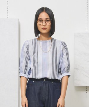  【WOMEN】マルチストライプ ブラウス