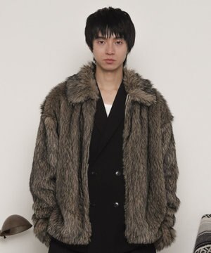  フェイクファーZIPブルゾン