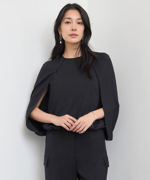 【接触冷感・UVケア・吸水速乾・防シワ・洗える】 ドレープツイル ブラウス