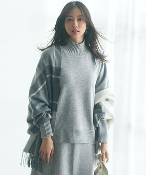 カシミヤ チェック柄 ストール