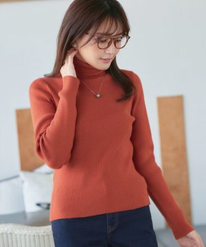 【新色追加・洗える】リブタートルニット