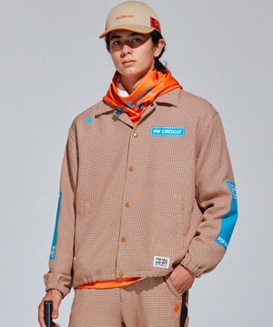 【MEN】CLASSICAL×SPORTY チェック柄コーチジャケット