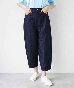  FS linen barrel pants ふんわりリネンテーパードデニム