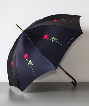  シャルルジョルダン　ポリエステルサテン　ローズプリント耐風傘